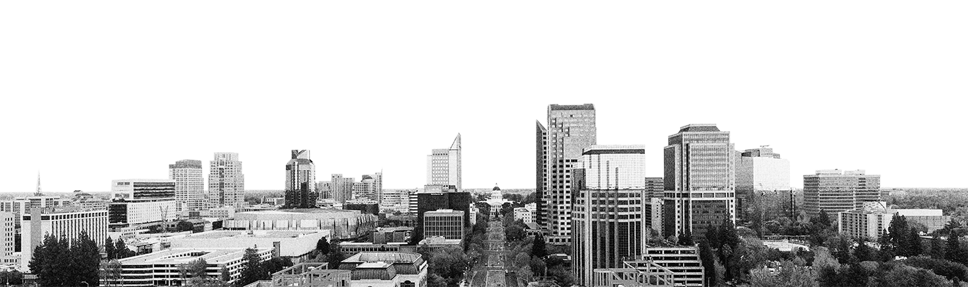 Capitol City in black and white