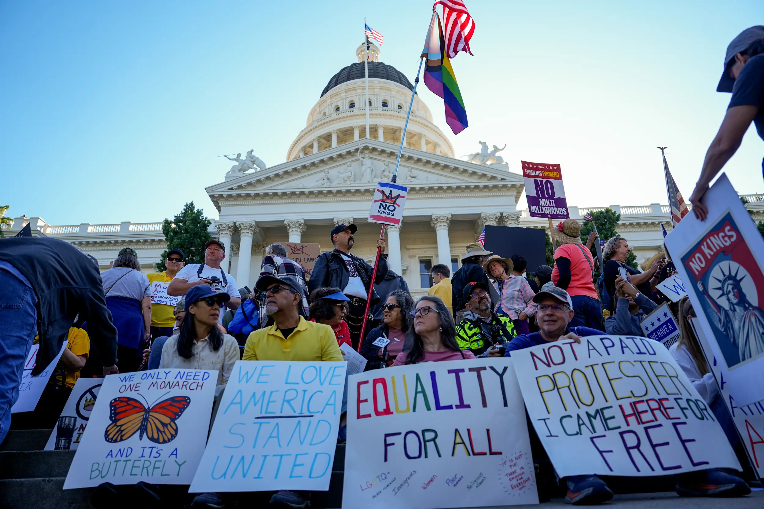 "No Kings" rally at the Capitol in Sacramento on Oct. 18.