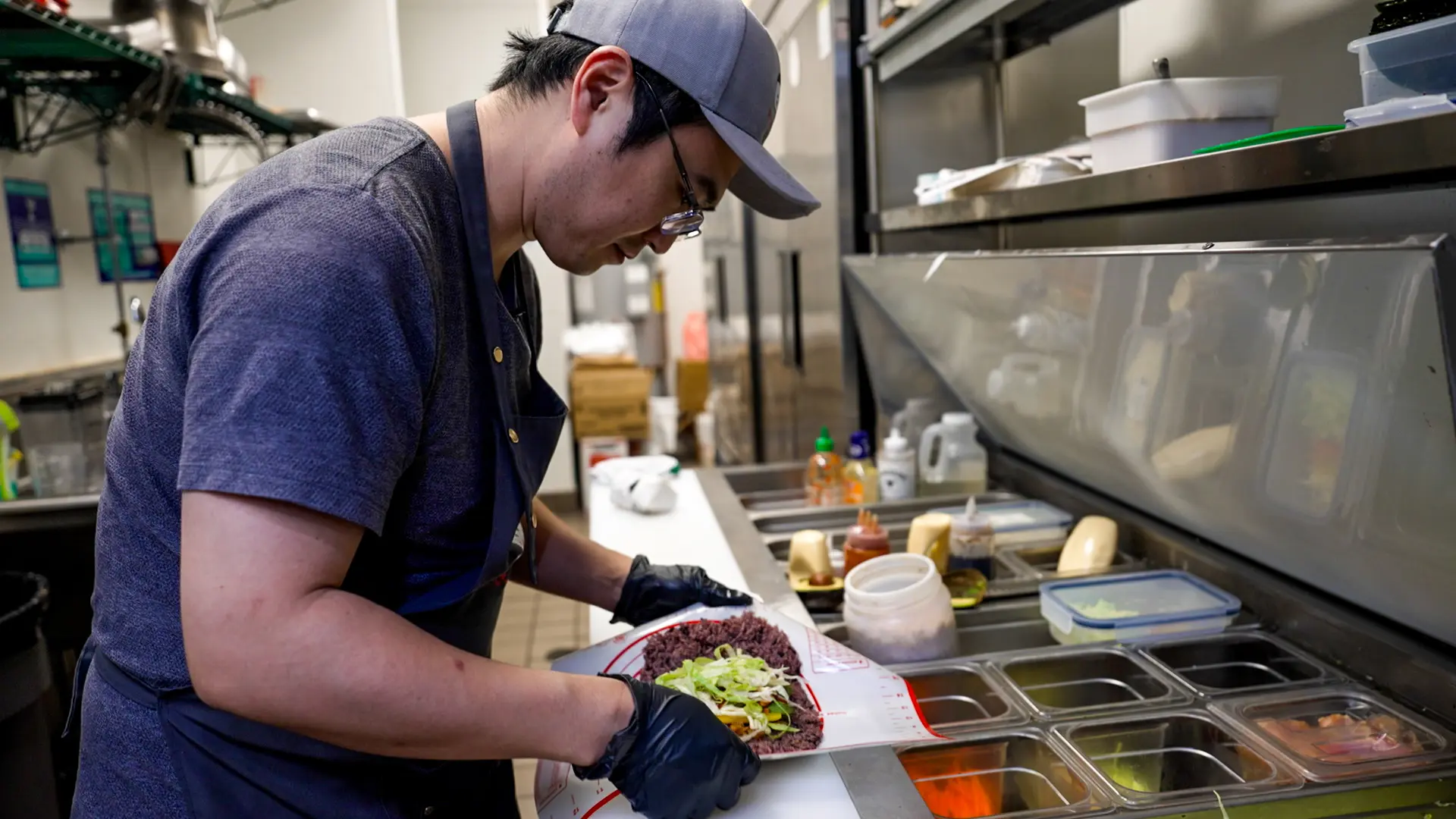 Rice Bites is known for purple rice rolls, also known as Tonkatsu.