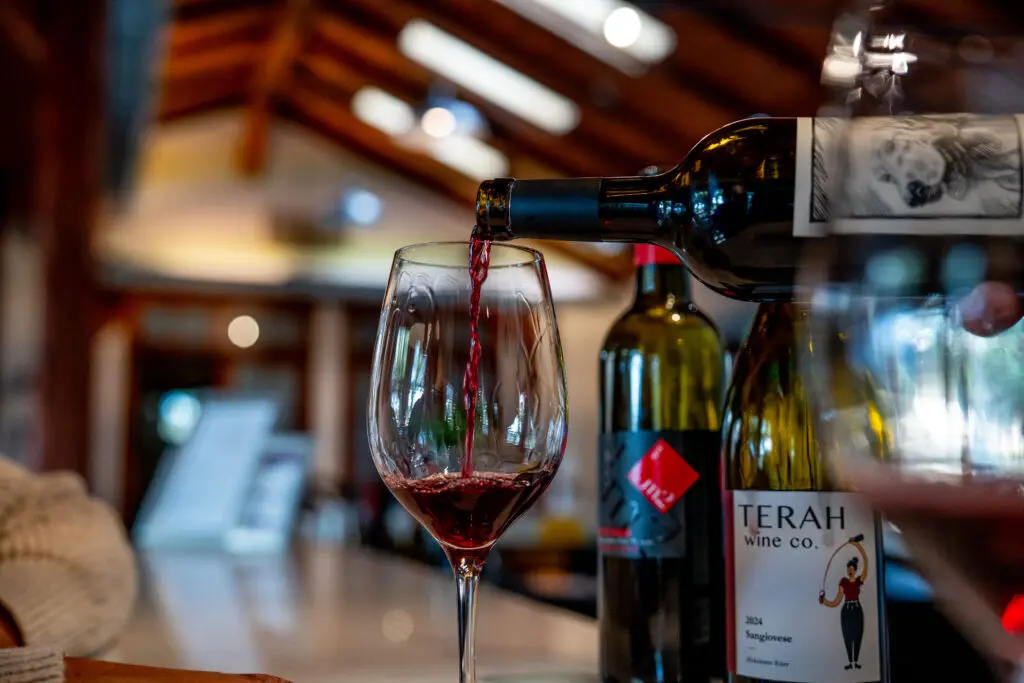 Glass of wine in Lodi