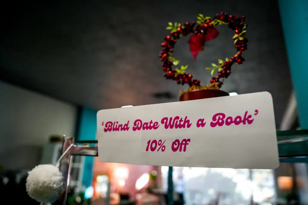 Romance novels section at Capital Books on 1011 K St. in Sacramento.