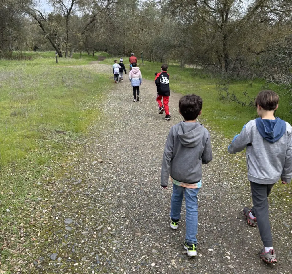 kids hiking
