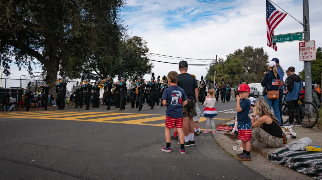 People watching a parade