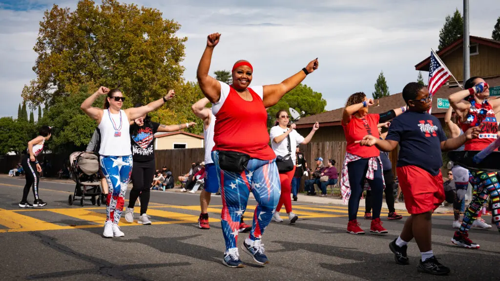 people marching in parade