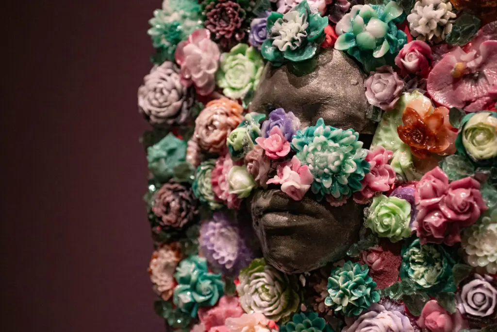 close up of artwork