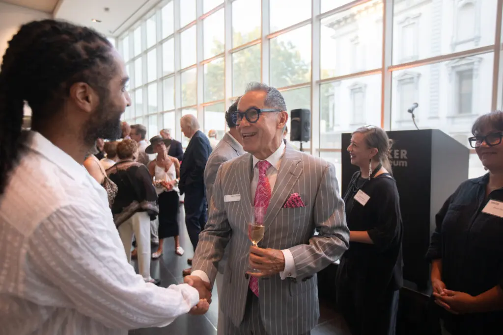 Mort and Marcy Friedman Director & CEO Agustín Arteaga greeting members at the Crocker Art Museum.