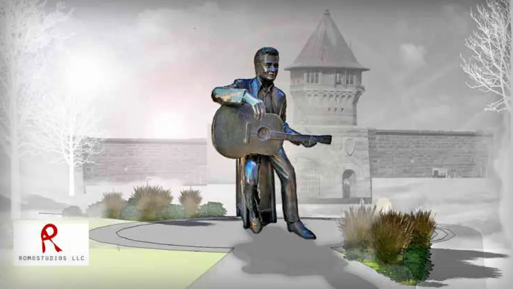 Johnny Cash statue concept art