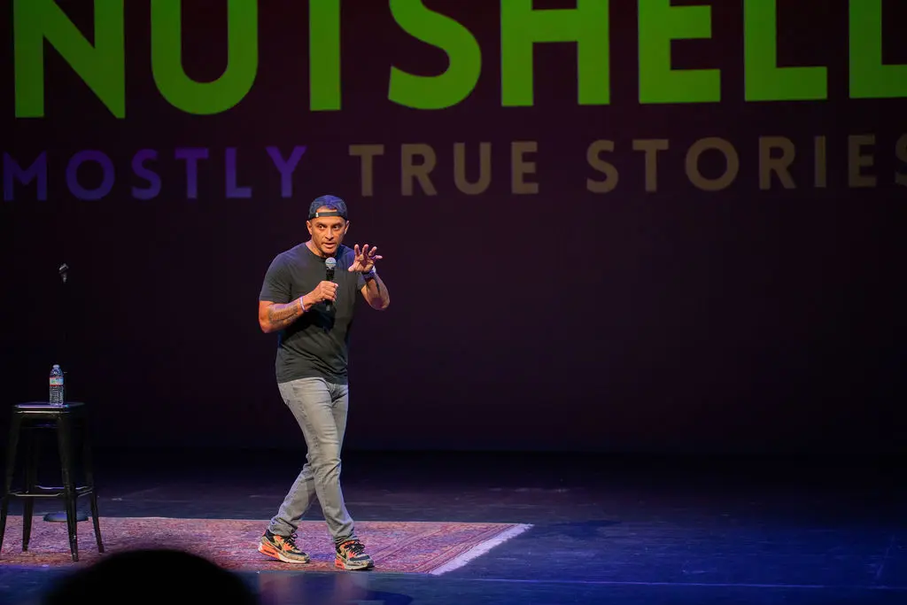 A man performs onstage