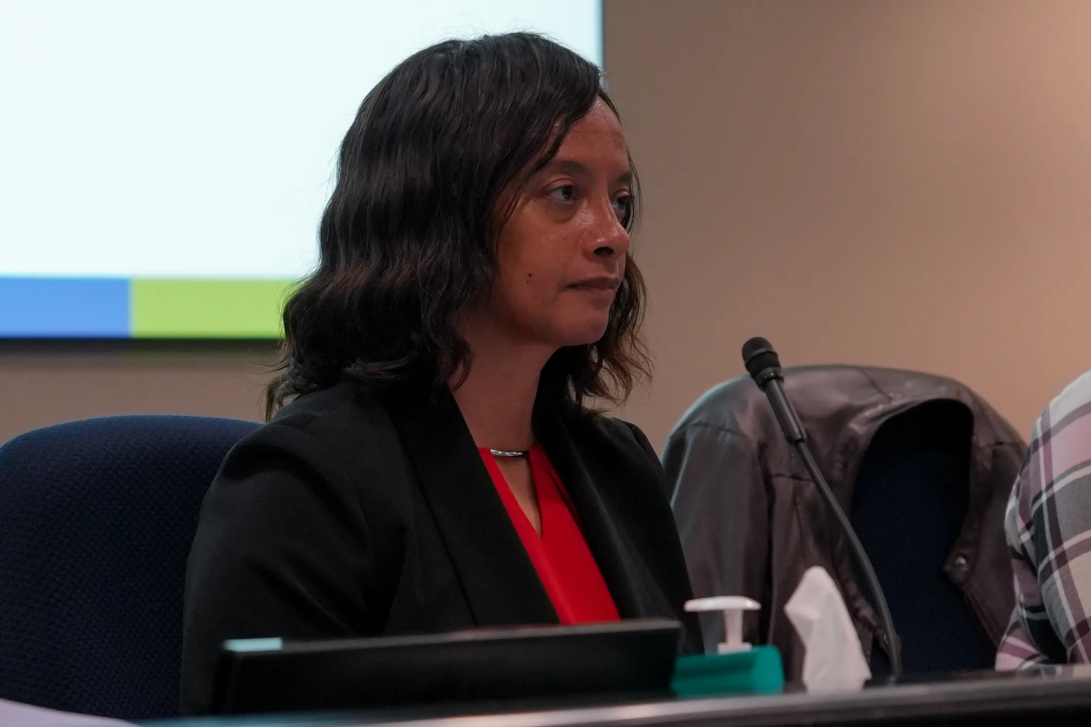 Cancy McArn during the Sacramento City Unified School District meeting on Feb. 12, 2026. Photo by Denis Akbari.