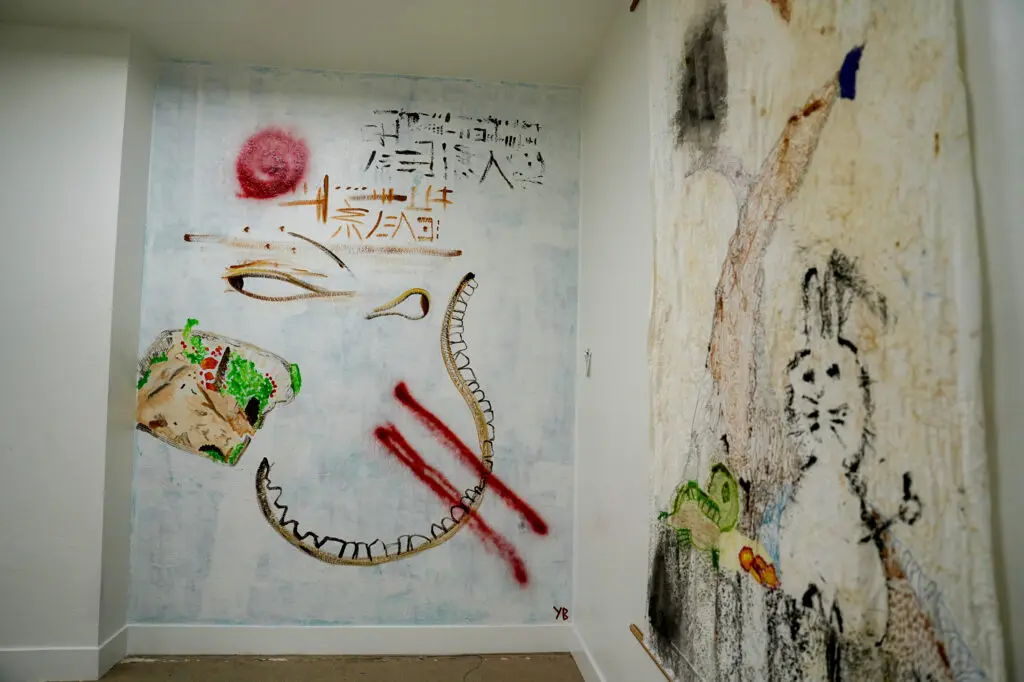 Liz Awesome's "Solidarity as an Art Supply" exhibition at Flower Fist Art Market on 1819 E St. in Sacramento. Photo by Denis Akbari.