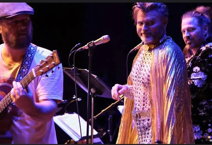 man performs onstage