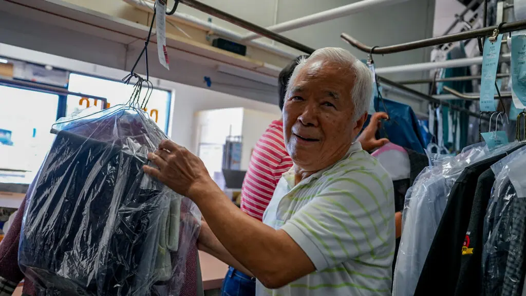 Ha Wan Ku, Vogue Cleaners owner, on March 18, 2026. Photo by Denis Akbari.