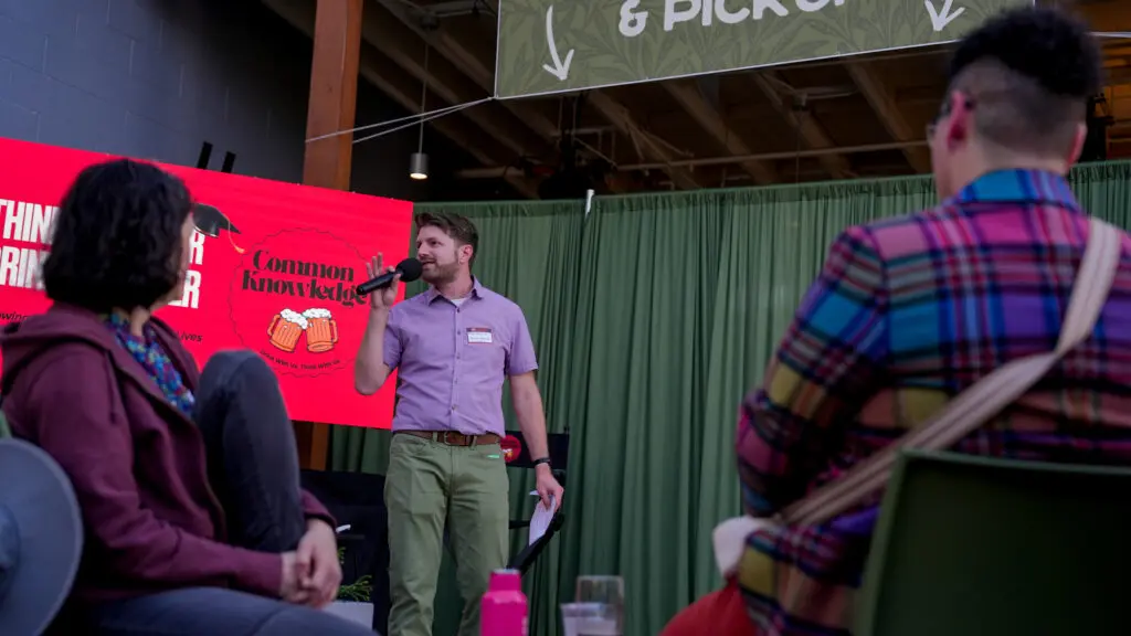 Zac Miller at Common Knowledge event on April 7, 2026. Photo by Denis Akbari.