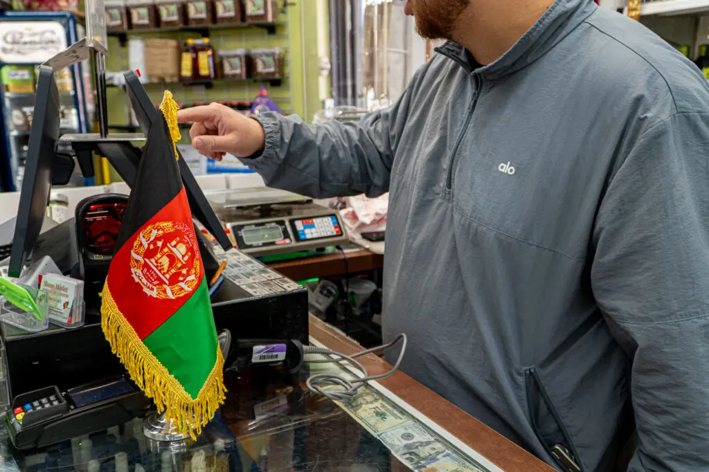 Man working at cash register