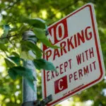 A no parking sign