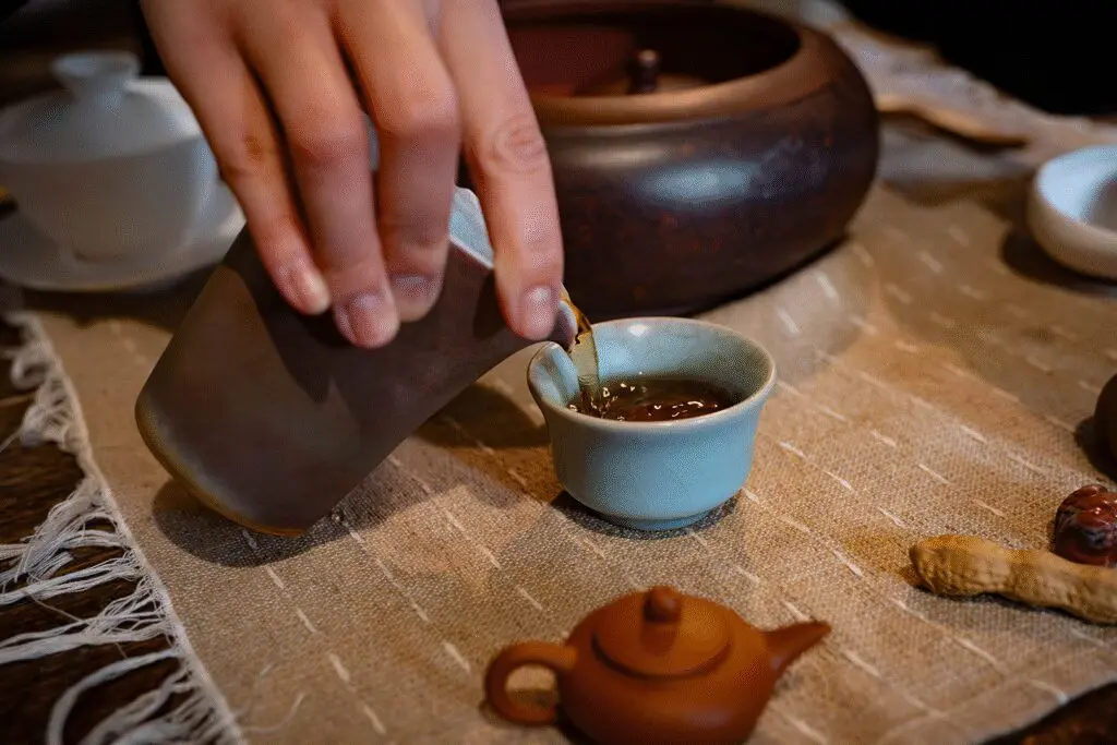 pouring tea