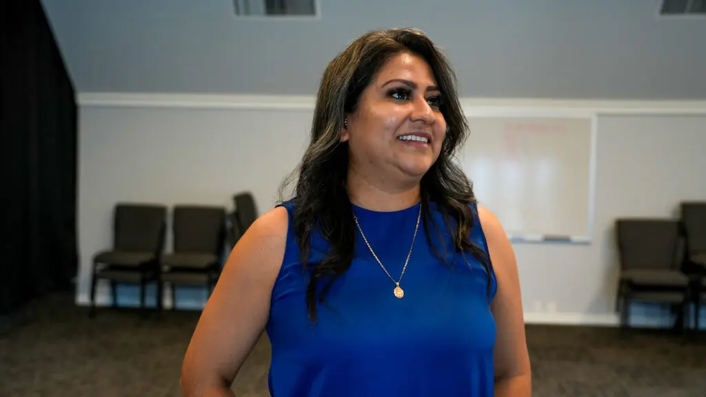 Monica Gonzalez, parent of fourth grader Kenya, at the Village Church. Photo by Denis Akbari.