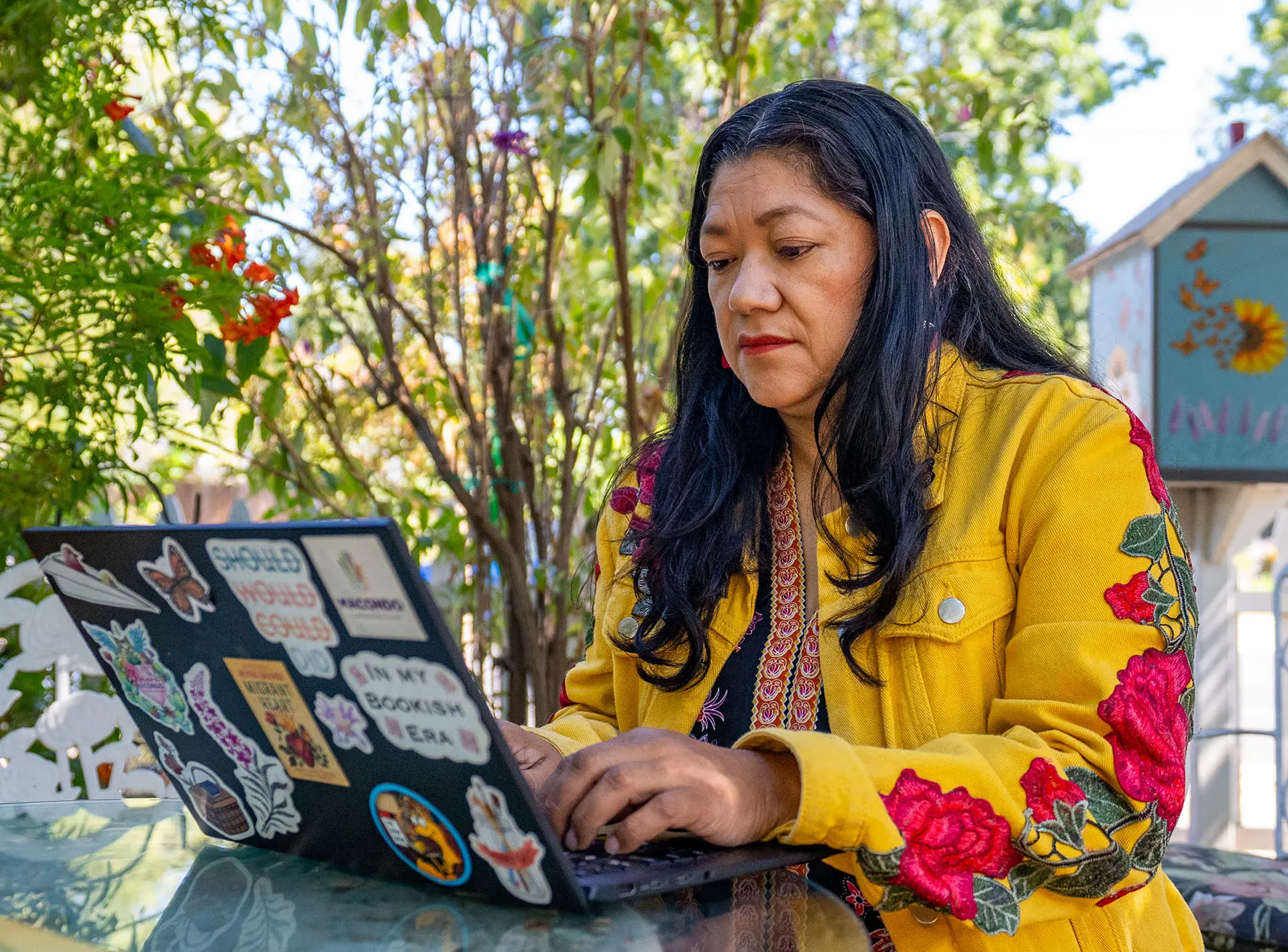 author typing