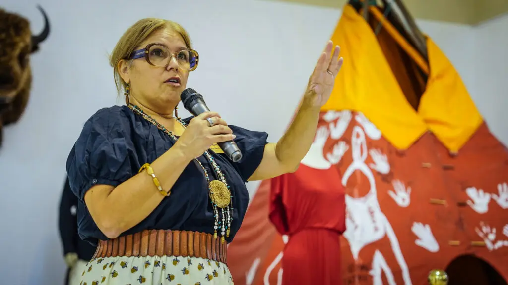 Woman speaking