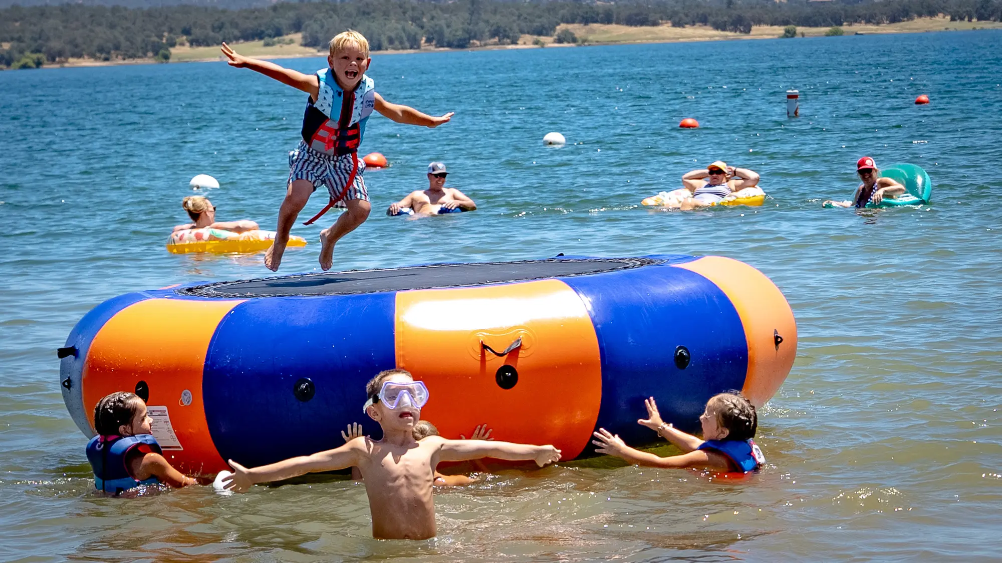 Kids playing in water
