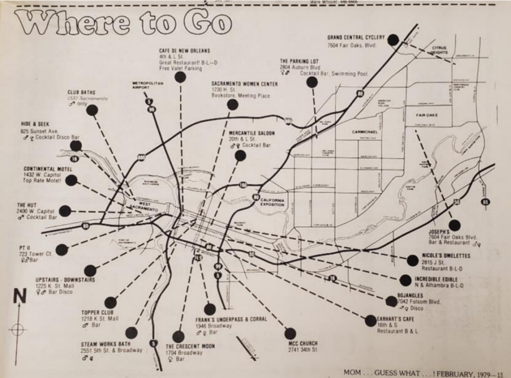map with dots showing grid of sacramento