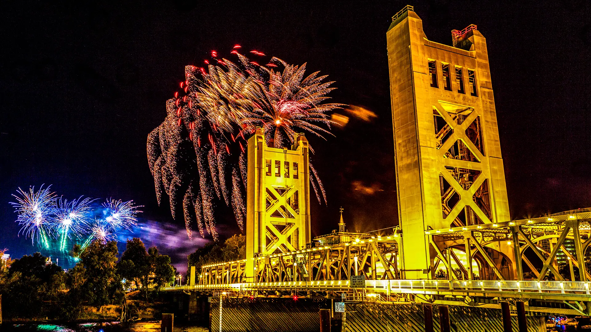 Fireworks and Tower Bridge