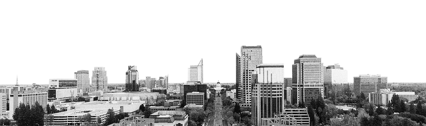 Capitol City in black and white