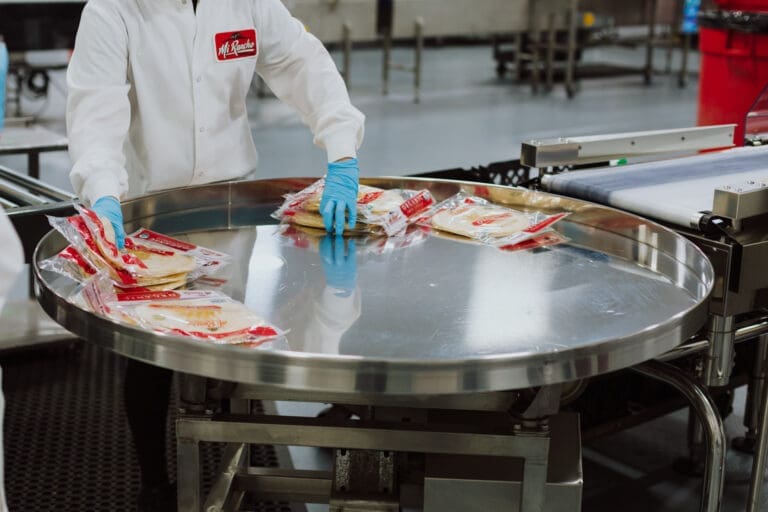 Tortilla production at the Mi Rancho factory in Elk Grove.