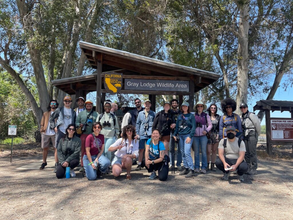 Bird Cult Sacramento members visit Gray Lodge Wildlife Area in Gridley on May 5, 2025, to explore the wildlife refuge’s foliage and wetland habitat. 