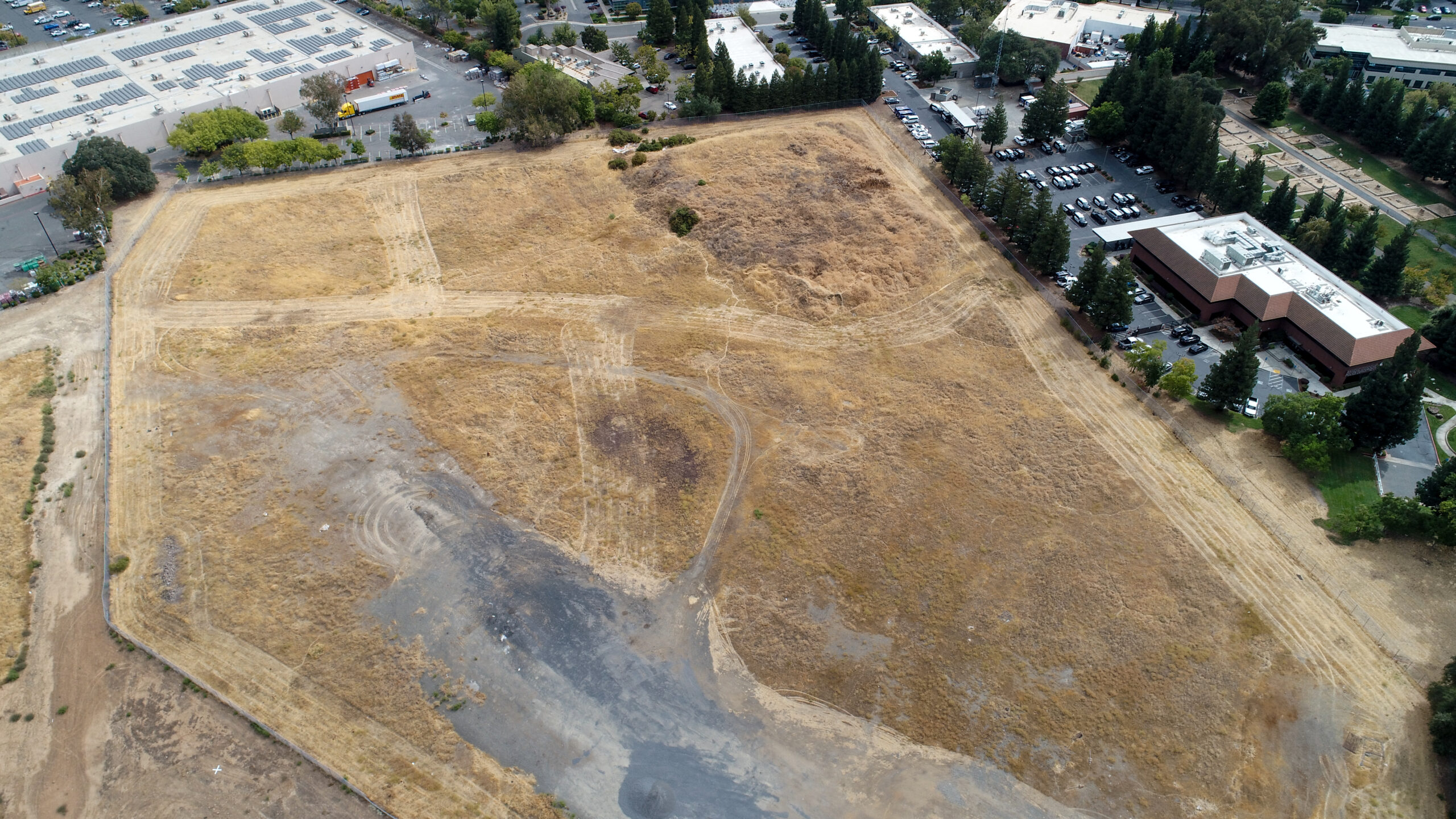 Land near Kilgore Road and Trade Center Drive in Rancho Cordova where the new Cordova City Center will be built. Photo by Denis Akbari.