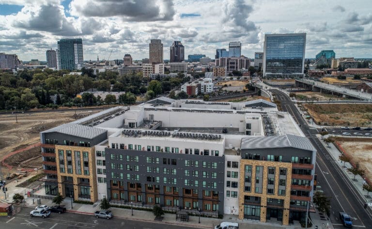The A.J. is a newly opened mixed-income apartment community in Sacramento's railyards.