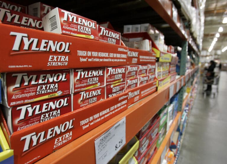Tylenol on the shelves of Costco in this 2007 file photo.