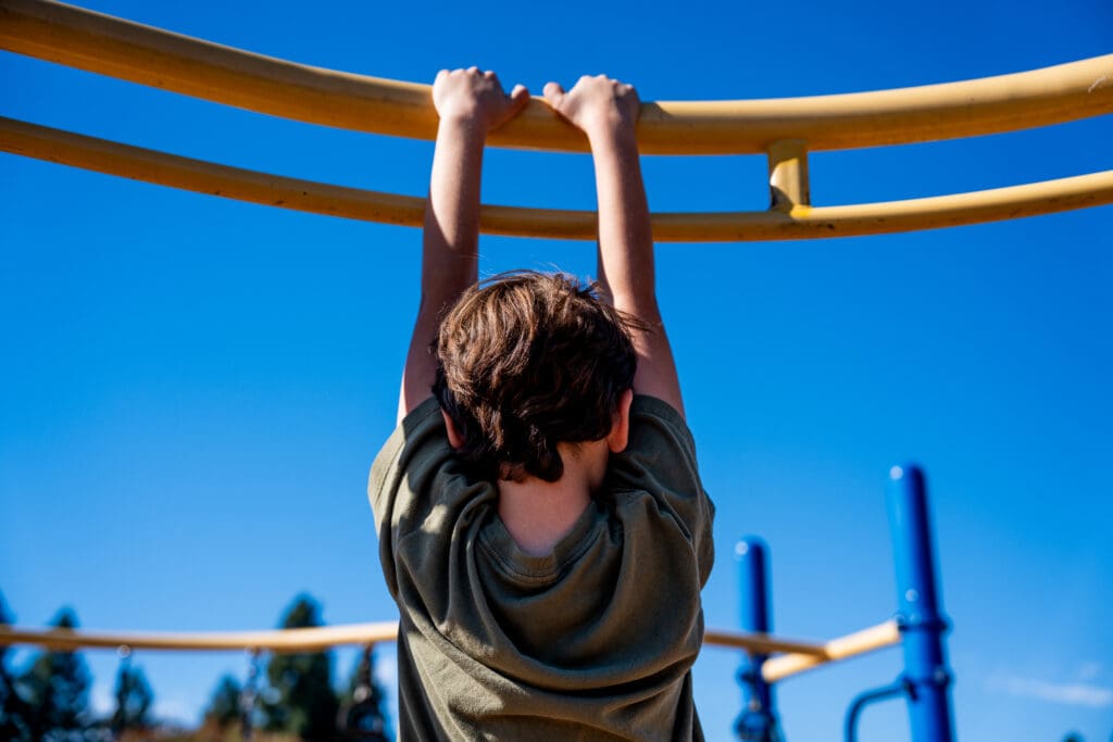 Kids playing at the Kaseberg Elementary School playground on 1040 Main St in Roseville on Nov. 3.