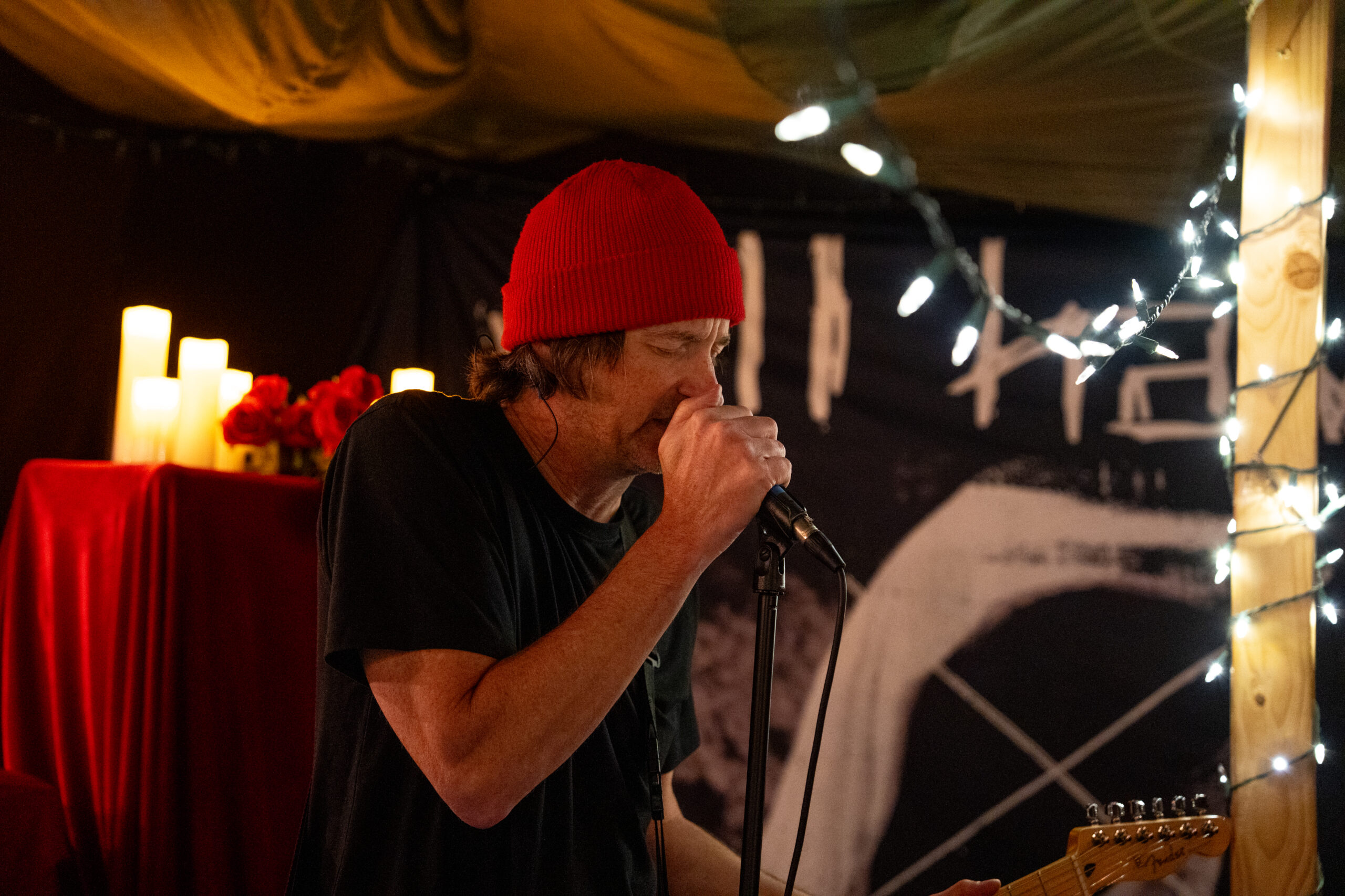 Jeff Irwin, Foreign Film's lead singer and guitarist, practicing with the band on Nov. 12.