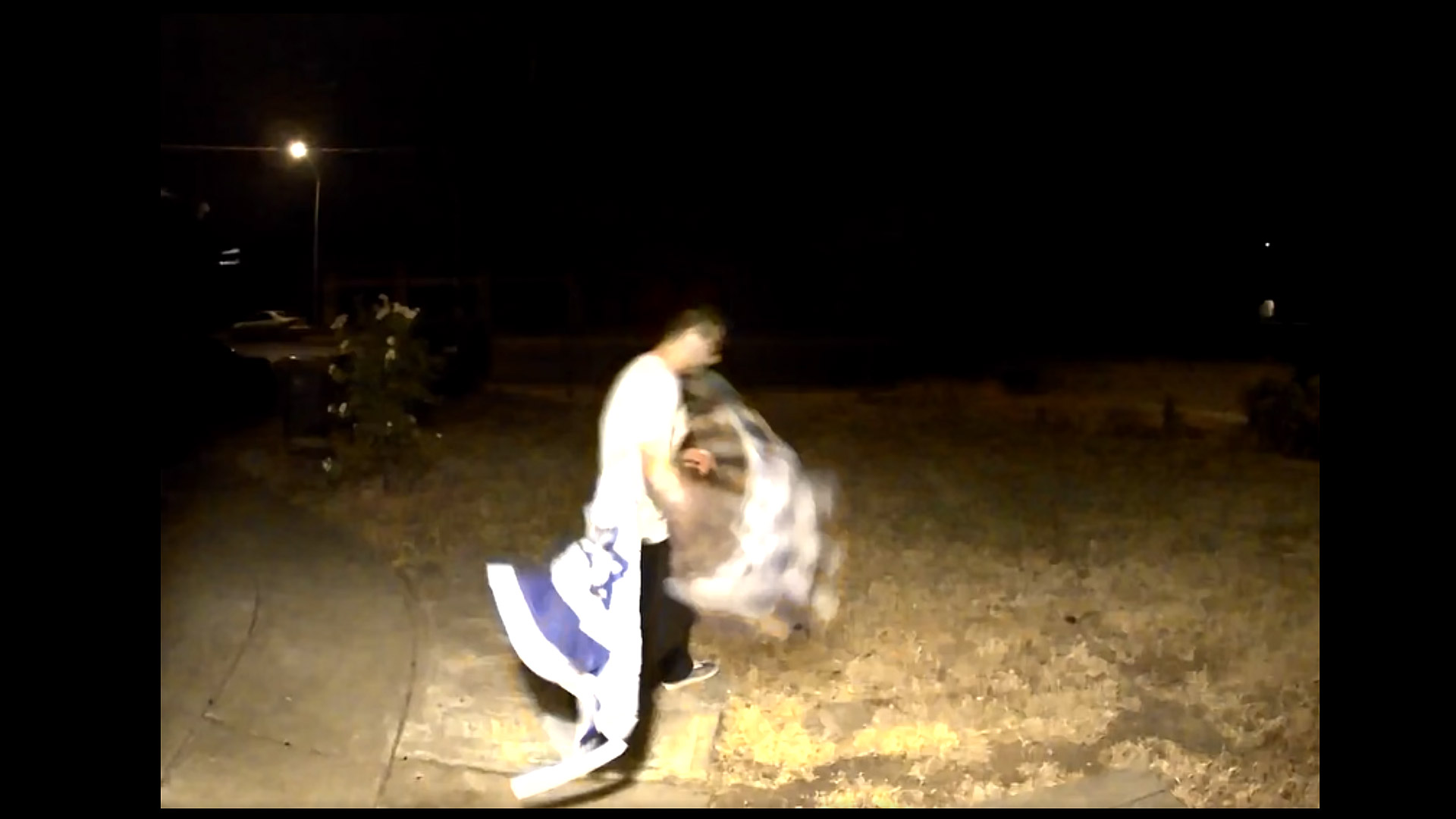 Man tears down Jewish flag