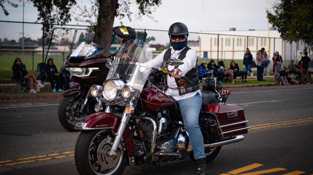 person on motorcycle