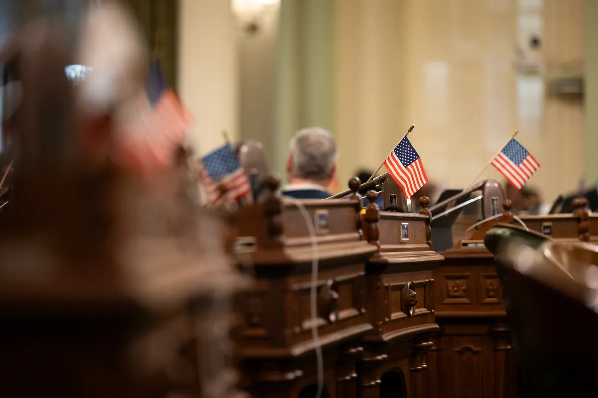 The floor of the California State Assembly.