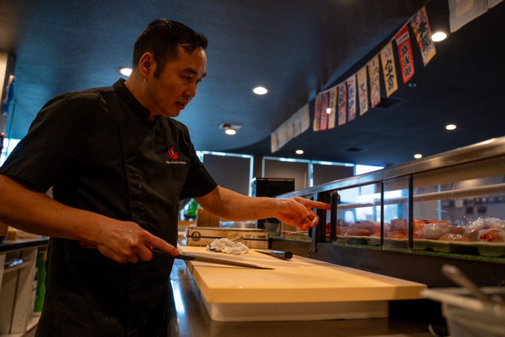Jacky Ye, owner and head chef of New Osaka Sushi in Sacramento.