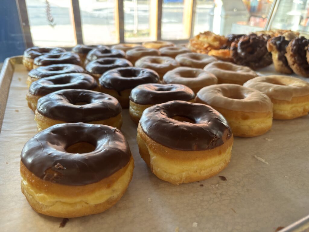 circle donuts on a sheet