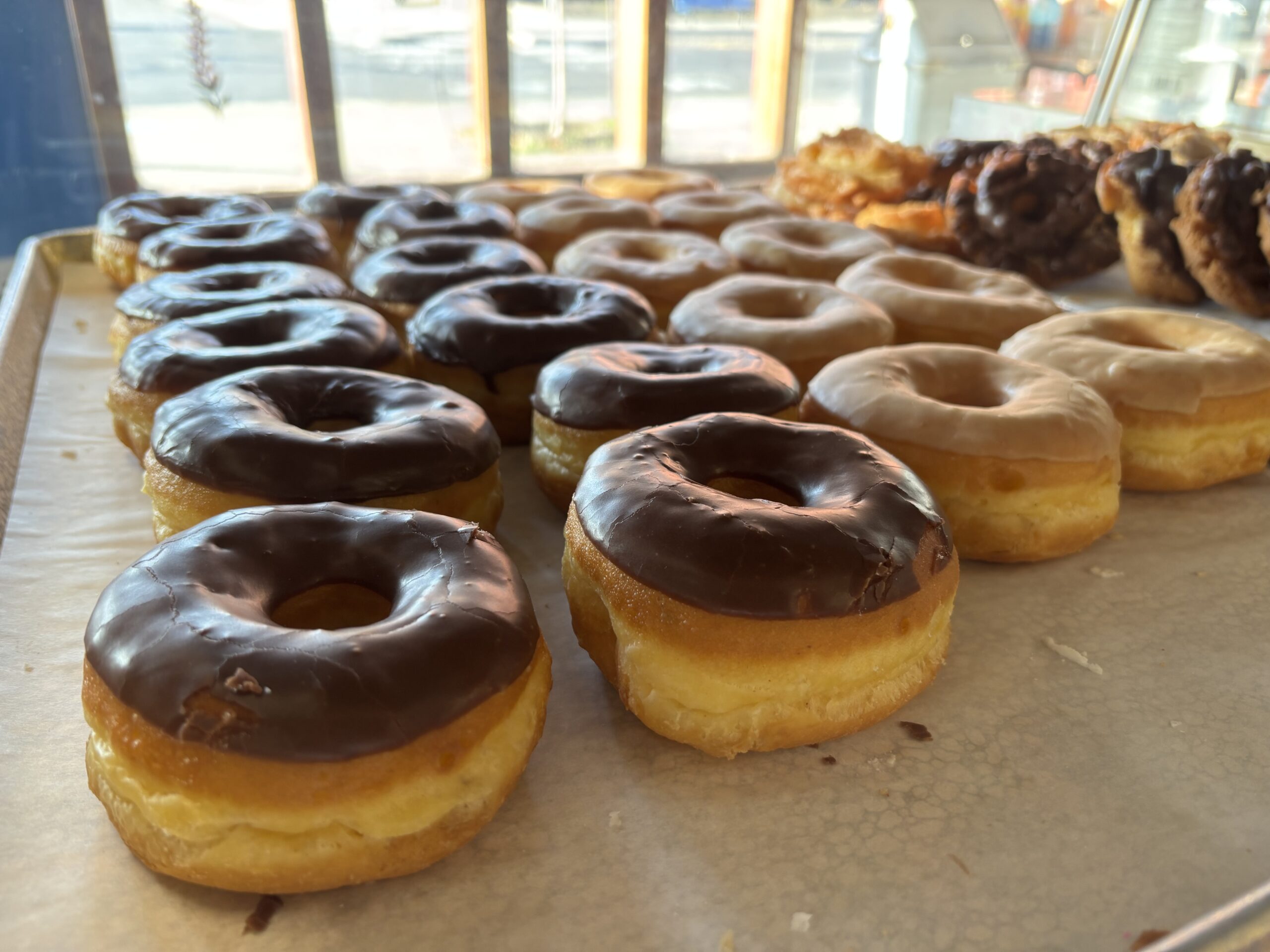 circle donuts on a sheet