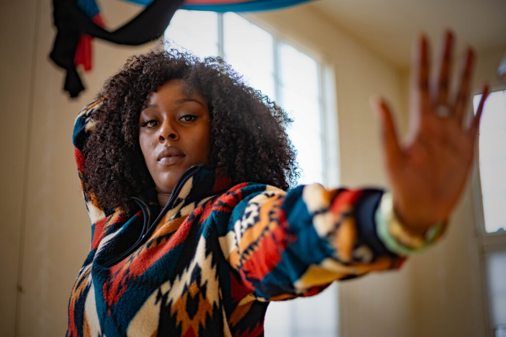 woman striking a pose