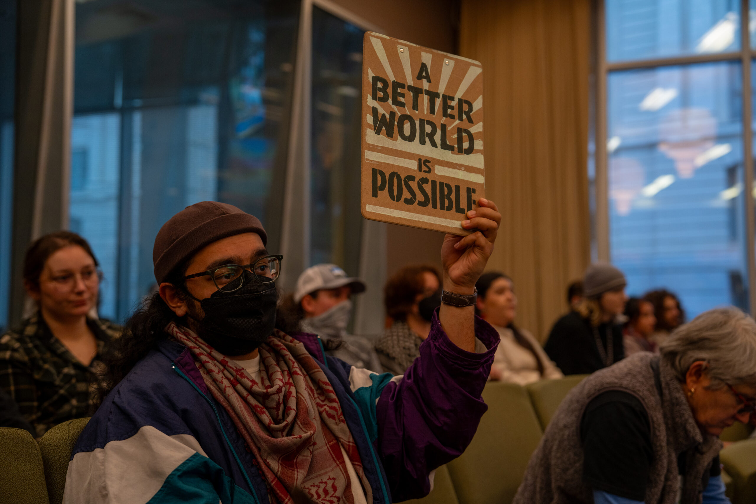 Moiz Mir, from the Asian American Liberation Network, at the Sacramento City Council meeting on Jan. 27, 2026. Photo by Denis Akbari.