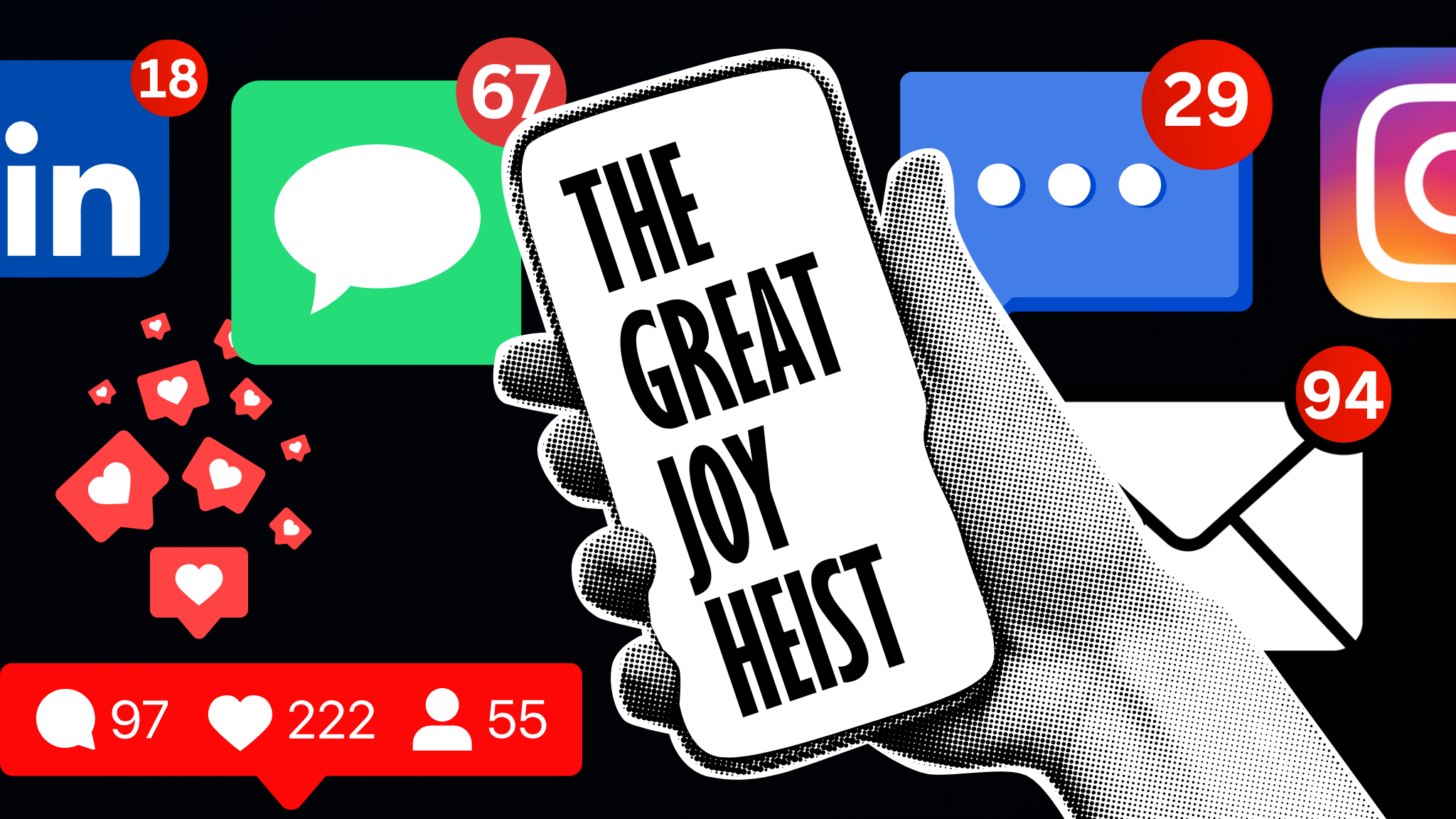 Logos of famous social media apps