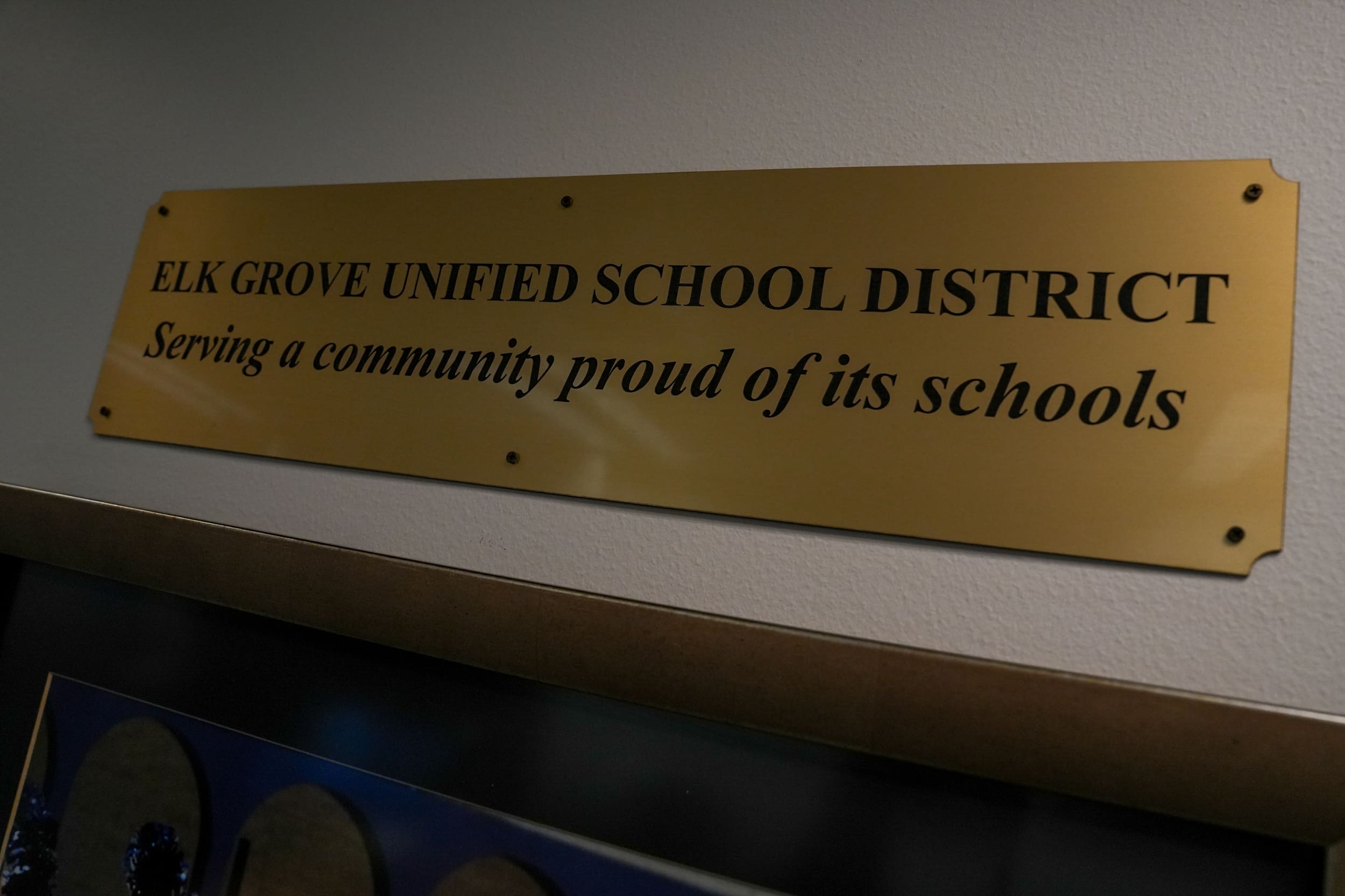 Elk Grove Unified School District sign on Feb. 12, 2026. Photo by Denis Akbari.
