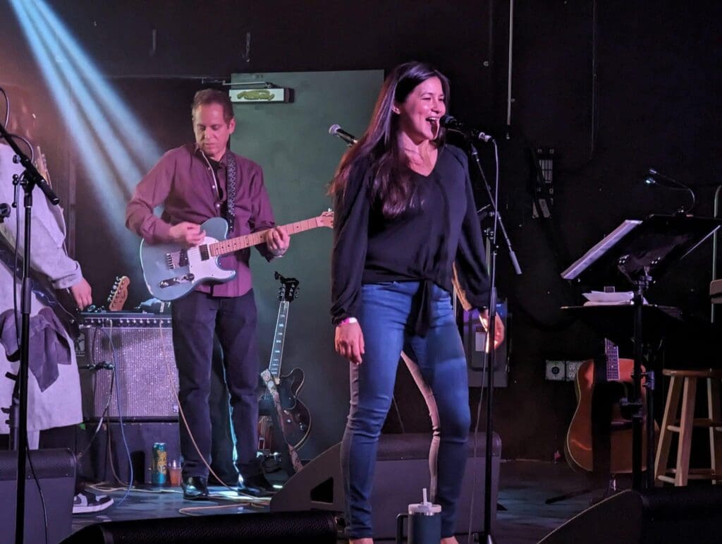 Woman sings