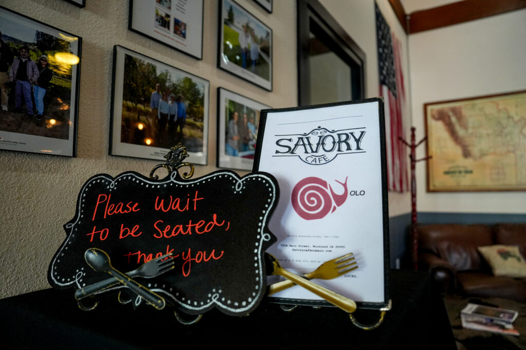 Savory Café on 722A Main Street in Woodland. Photo by Denis Akbari.