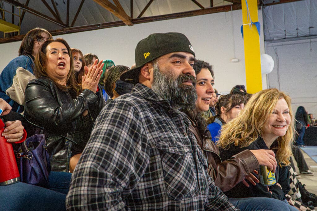 Audience watching a game