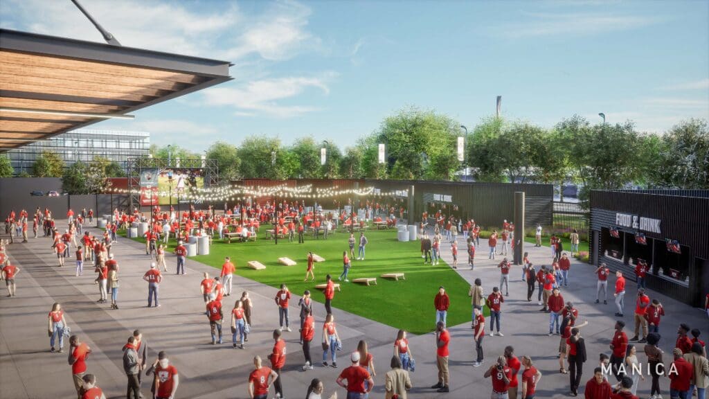 Soccer stadium rendering