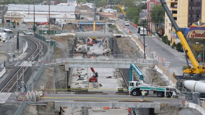 Train trench construction