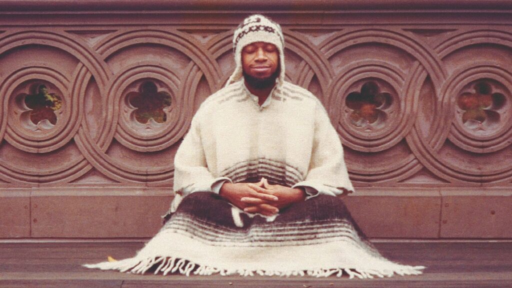 Man meditates